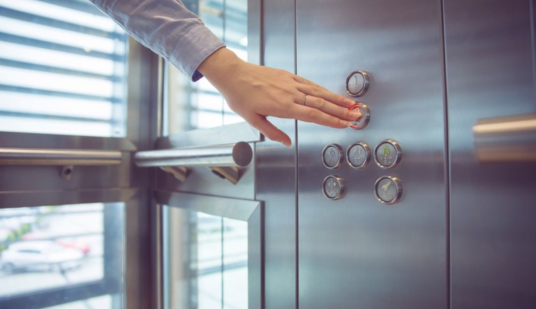 ‘Gender Studies Department, please!’ Feminist turns classic elevator gag into an international incident