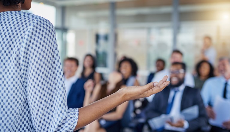 Businesspeople in the workplace.