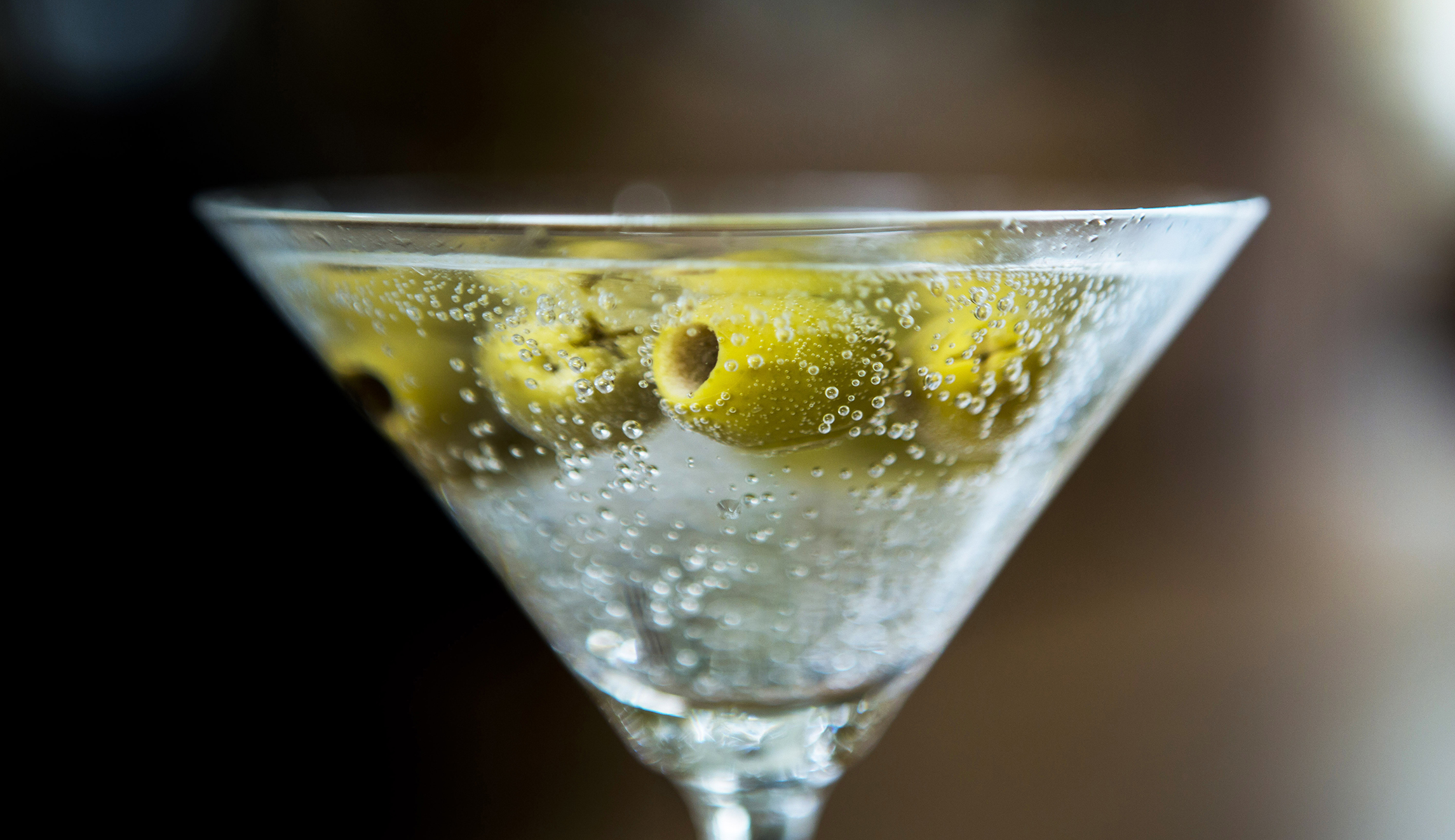 Dusty bottles, dry martini