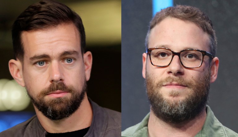 Jack Dorsey and Seth Rogen.