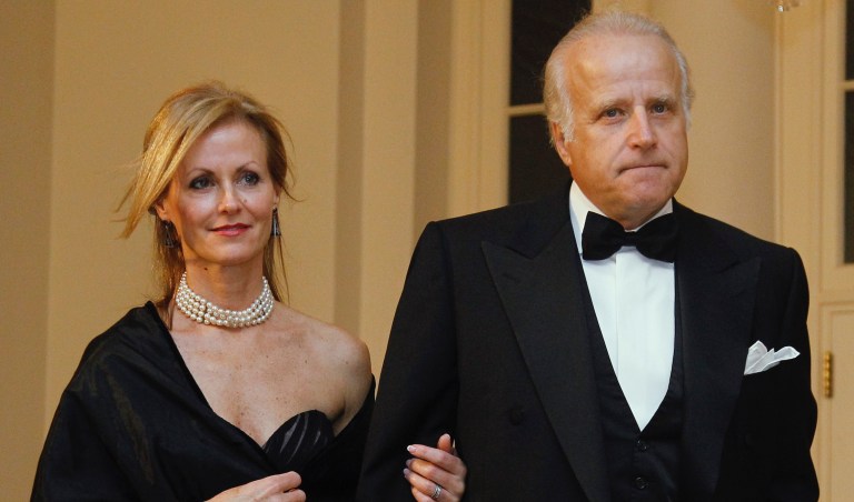 James and Sara Biden arrive at the White House to attend the State Dinner for South Korea, Thursday, Oct. 13, 2011, in Washington. 