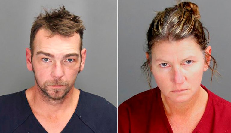 This combo from photos provided by the Oakland County Sheriff's Office shows, from left,  James Crumbley and Jennifer Crumbley.