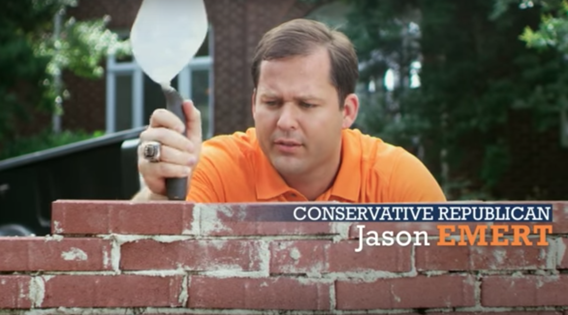 Congressional candidate builds border wall in new campaign ad