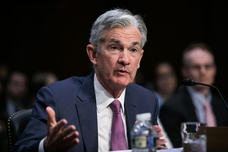 Federal Reserve Board Chair Jerome Powell testifies before the Senate Banking, Housing and Urban Affairs  Committee, on "The Semiannual Monetary Policy Report to the Congress" on Capitol Hill,  Tuesday, July 17, 2018.