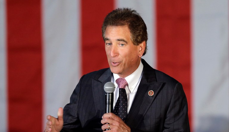 FILE â In this Sept. 29, 2014, file photo, U.S. Rep. Jim Renacci, R-Ohio, speaks at a GOP Get Out the Vote rally in Independence, Ohio. Renacci has said he joined the Senate race with White House encouragement, after Ohio Treasurer Josh Mandel withdrew because of his wifeâs health issue. Renacci had been running for governor, while Cleveland investment banker Mike Gibbons was already in the Senate race.