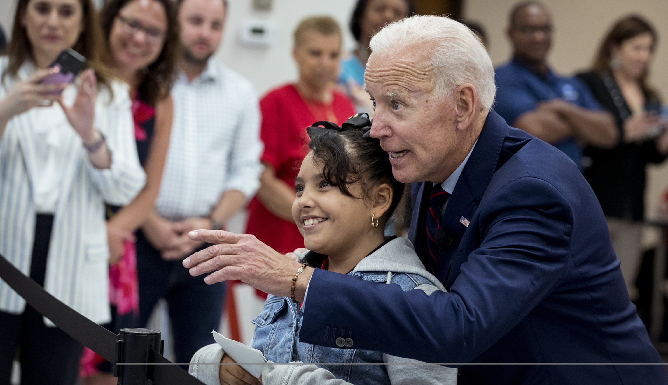 Biden places hands on girl, 10, and tells her: ‘You’re good-looking’