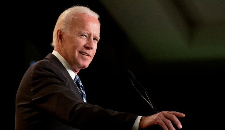 Former Vice President Joe Biden speaks at the International Association of Firefighters at the Hyatt Regency on Capitol Hill in Washington, Tuesday, March 12, 2019, amid growing expectations he'll soon announce he's running for president.