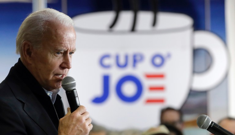 ‘Go vote for someone else’:  Biden confronted by climate activist he assumes supports Bernie Sanders