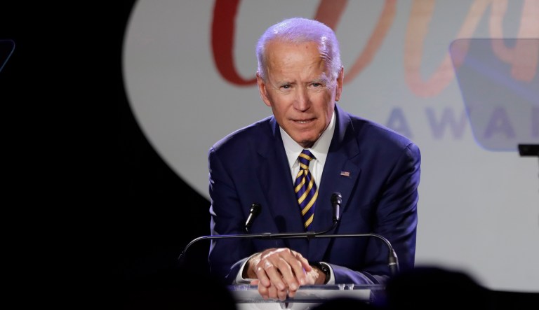 Former Vice President Joe Biden speaks at the Biden Courage Awards Tuesday, March 26, 2019, in New York.