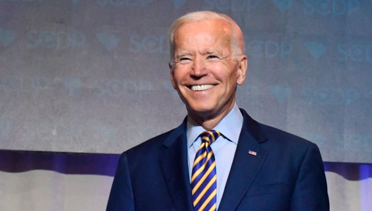 Former Vice President Joe Biden arrives on stage at the South Carolina Democratic Party convention, Saturday, June 22, 2019 in Columbia, S.C.. 