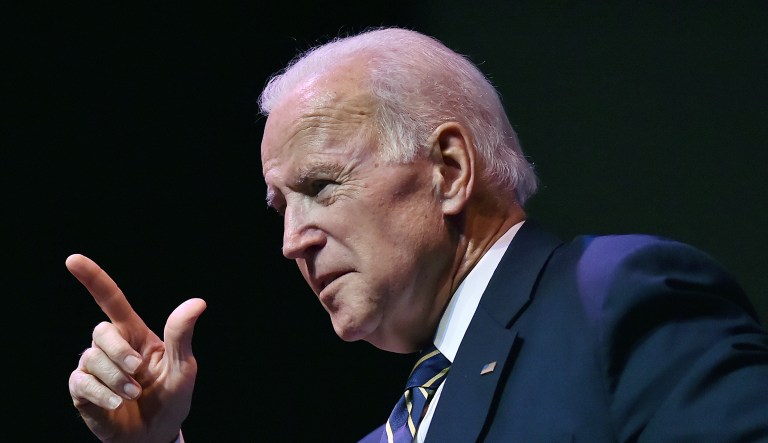 Former U.S. Vice President Joe Biden speaks during a moderated conversation with WNPR's Lucy Nalpathanchil at the annual Mary and Louis Fusco Distinguished Lecture Series at Southern Connecticut State University, Friday, March 23, 2018, in New Haven, Conn.