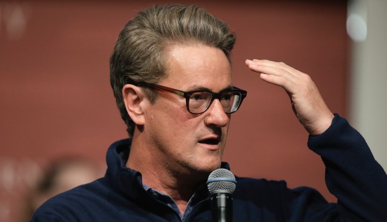 FILE - In this Oct. 11, 2017, file photo, MSNBC television anchor Joe Scarborough takes questions from an audience at forum at the John F. Kennedy School of Government, on the campus of Harvard University, in Cambridge, Mass. 