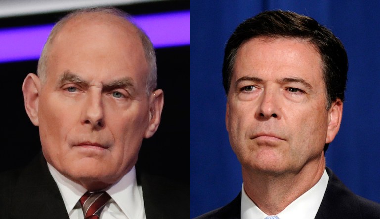 John Kelly and James Comey.