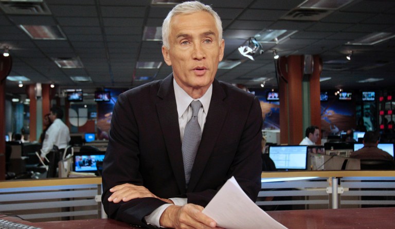 In this Dec. 14, 2011 photo, Univision newscaster Jorge Ramos works in the studio in Miami, Florida. Ramos is anchors one of the most watched news shows in Spanish the U.S. 
