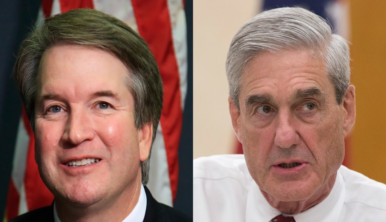 Brett Kavanaugh and Robert Mueller.