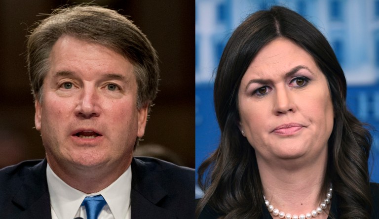 Brett Kavanaugh and Sarah Sanders.
