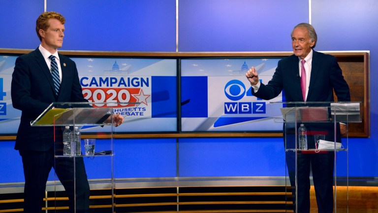 Pictued are Joe Kennedy, left, and Ed Markey, right.