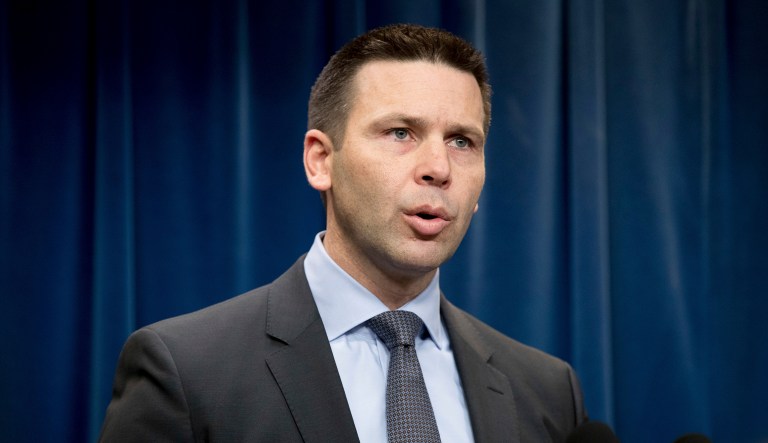 U.S. Customs and Border Protection Acting Commissioner Kevin McAleenan speaks at a news conference at the U.S. Customs and Border Protection headquarters in Washington, Tuesday, Jan. 31, 2017, to discuss the operational implementation of the president's executive orders.