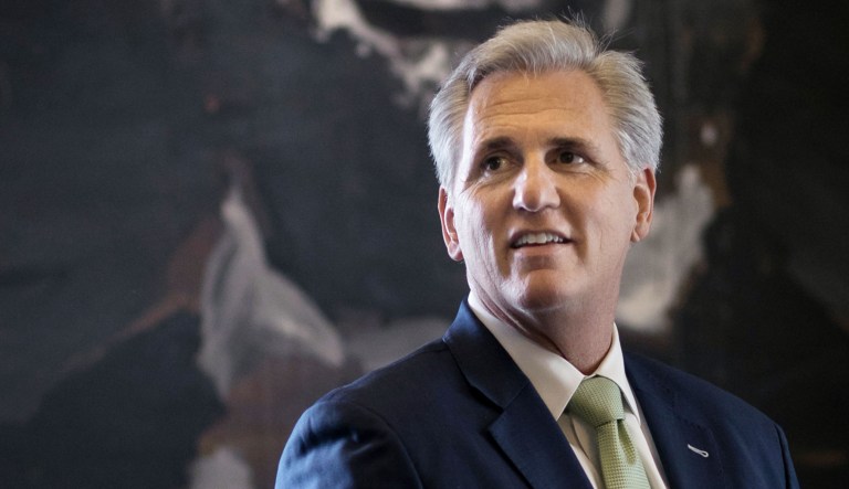 House Majority Leader Kevin McCarthy, a California Republican, is seen in an office.