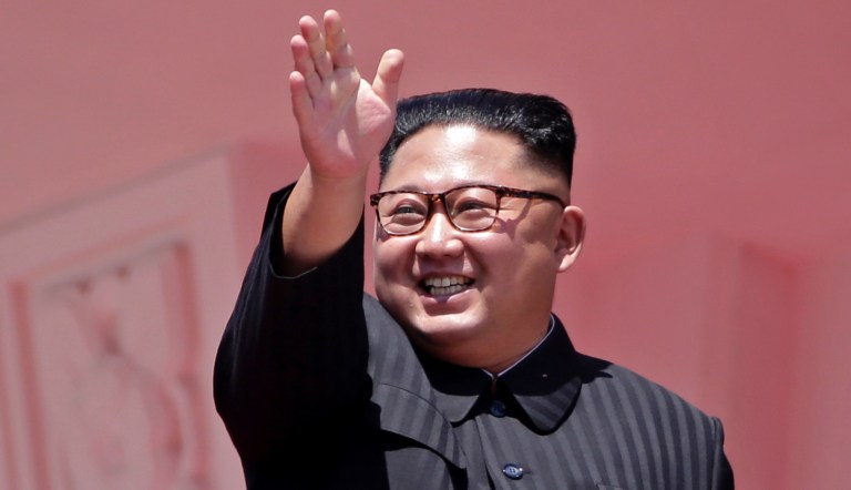 FILE - In this Sunday, Sept. 9, 2018 file photo, North Korean leader Kim Jong Un waves after a parade for the 70th anniversary of North Korea's founding day in Pyongyang, North Korea.