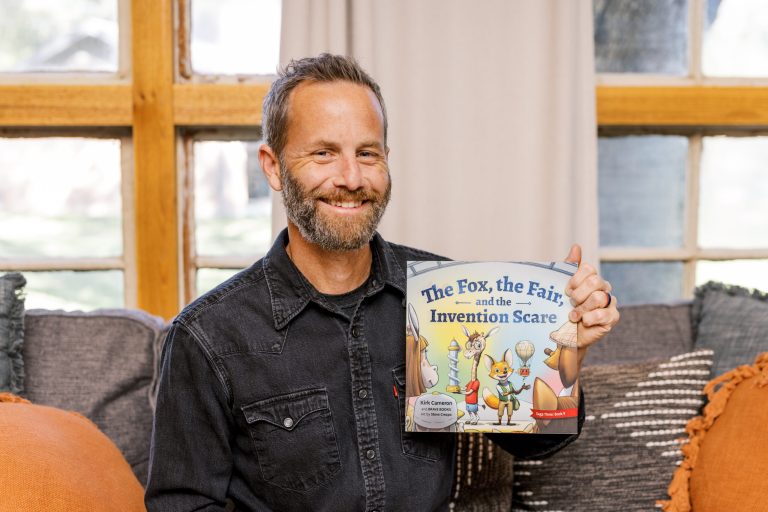 Actor, producer, and author Kirk Cameron released his third children's book "The Fox, the Fair, and the Invention Scare," in Oct. 2023. 
