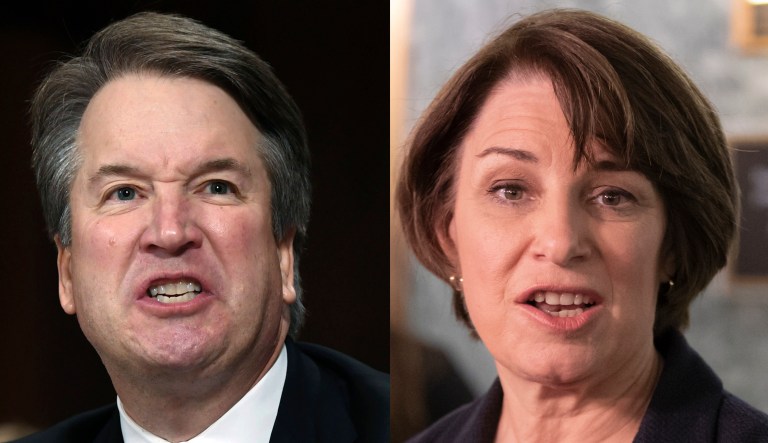 Kavanaugh and Klobuchar.