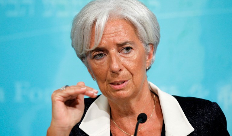 International Monetary Fund Managing Director Christine Lagarde speaks during a news conference, Tuesday, July 3, 2012, in Washington. 