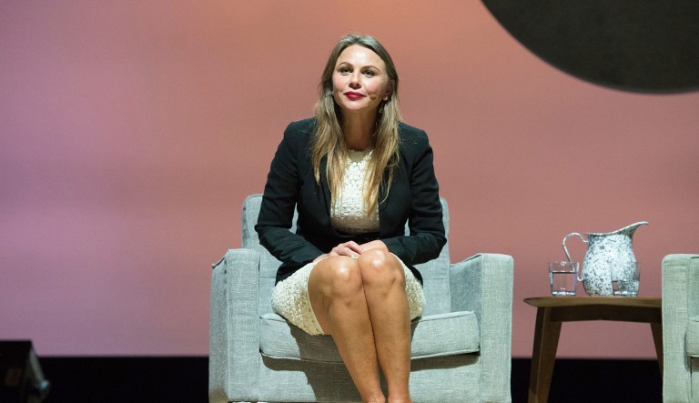 Lara Logan seen on day one of Summit LA18 in Downtown Los Angeles on Sunday, Nov. 2, 2018, in Los Angeles.
