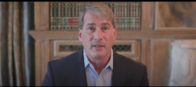 Screencapture of Lew Burdette's video announcing run for governor