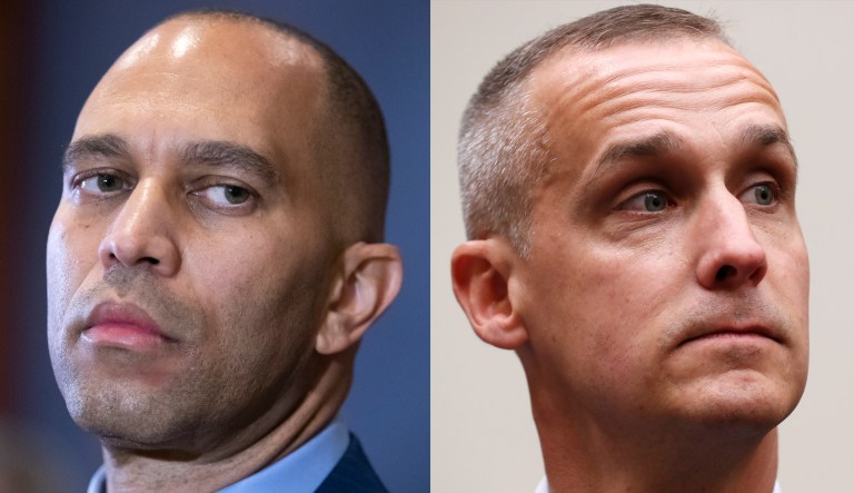 Former Donald Trump adviser Corey Lewendowski and New York Rep. Hakeem Jeffries 