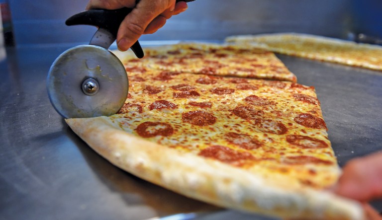 A jumbo slice of the swamp’s favorite pizza