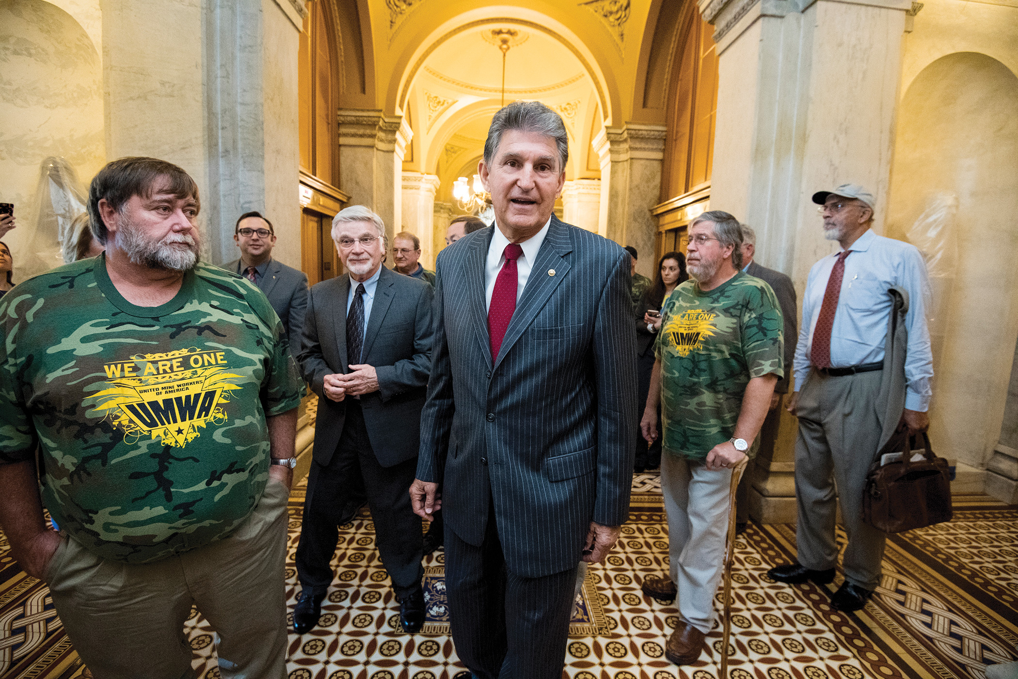 Joe Manchin with Union Miners