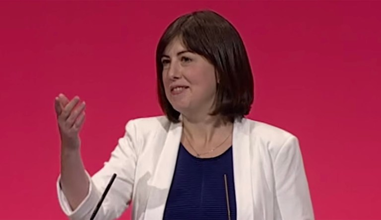 Lucy Powell, a Labour member of the British Parliament, speaks at an event.