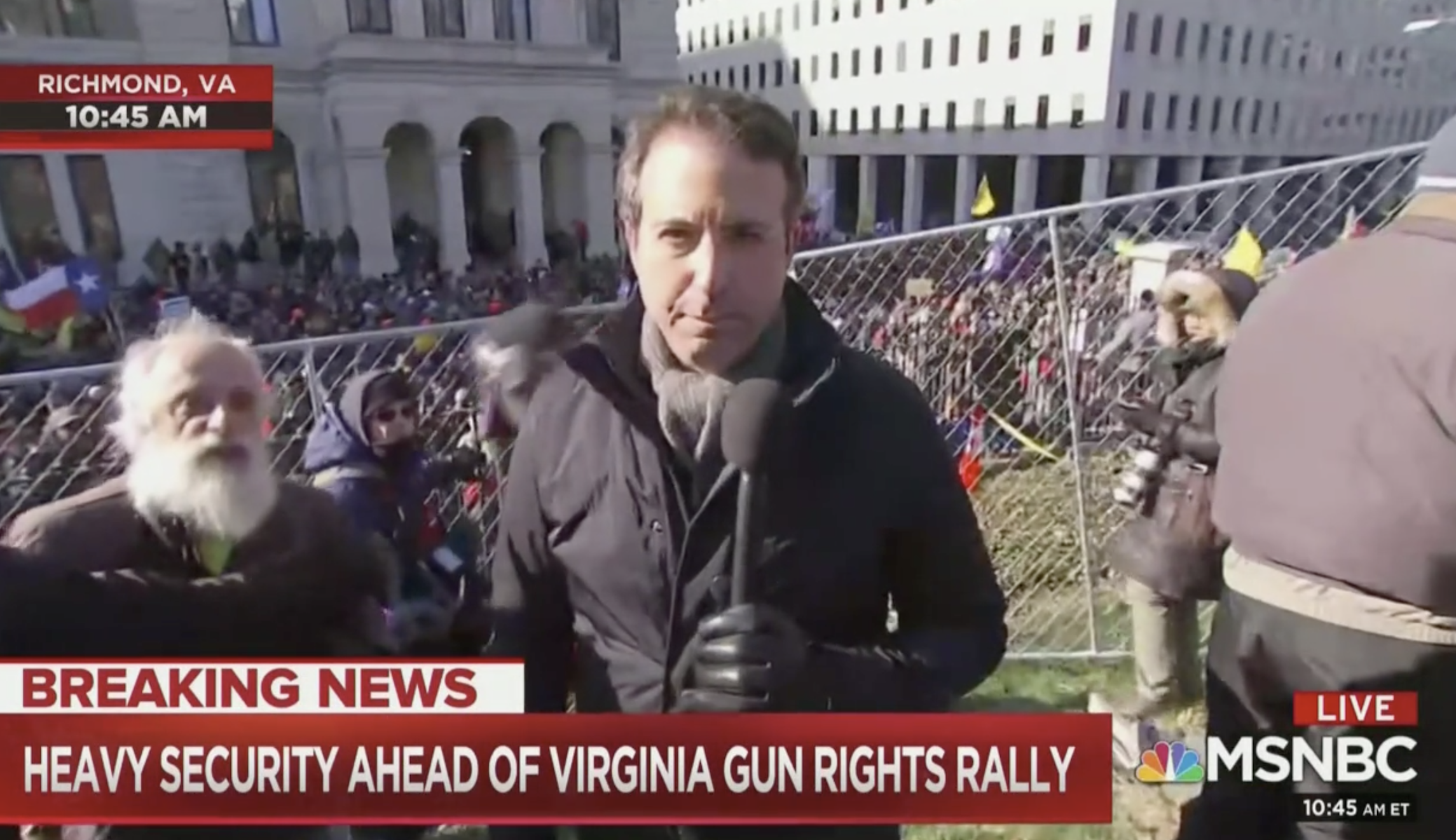 ‘F— you!’: MSNBC correspondent heckled at Virginia pro-gun rally