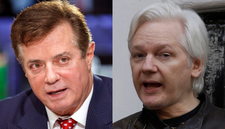 Paul Manafort and Julian Assange.