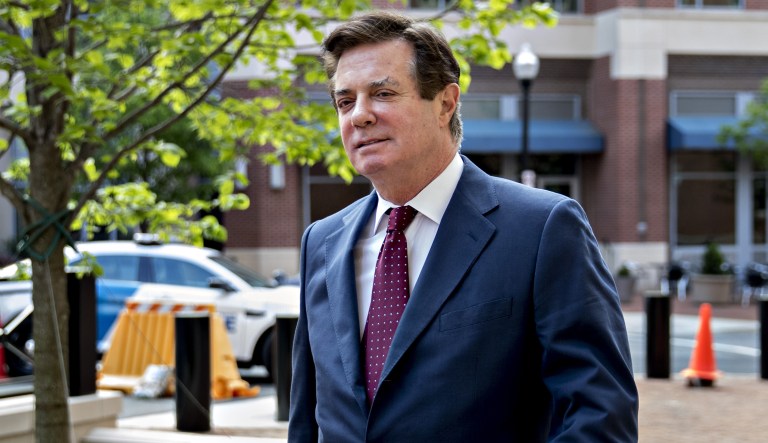 Paul Manafort, former campaign manager for Donald Trump, arrives for a motion hearing at the District Courthouse in Alexandria, Virginia, U.S., on Friday, May 4, 2018. Manafort this week asked a judge to dismiss one of several tax counts against him in a Virginia indictment seeking a dismissal of a count accusing him with failing to file a foreign bank and financial accounts report for 2011.