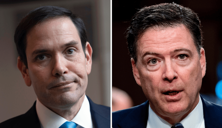 Sen. Marco Rubio (R-FL), left, and former FBI Director James Comey.