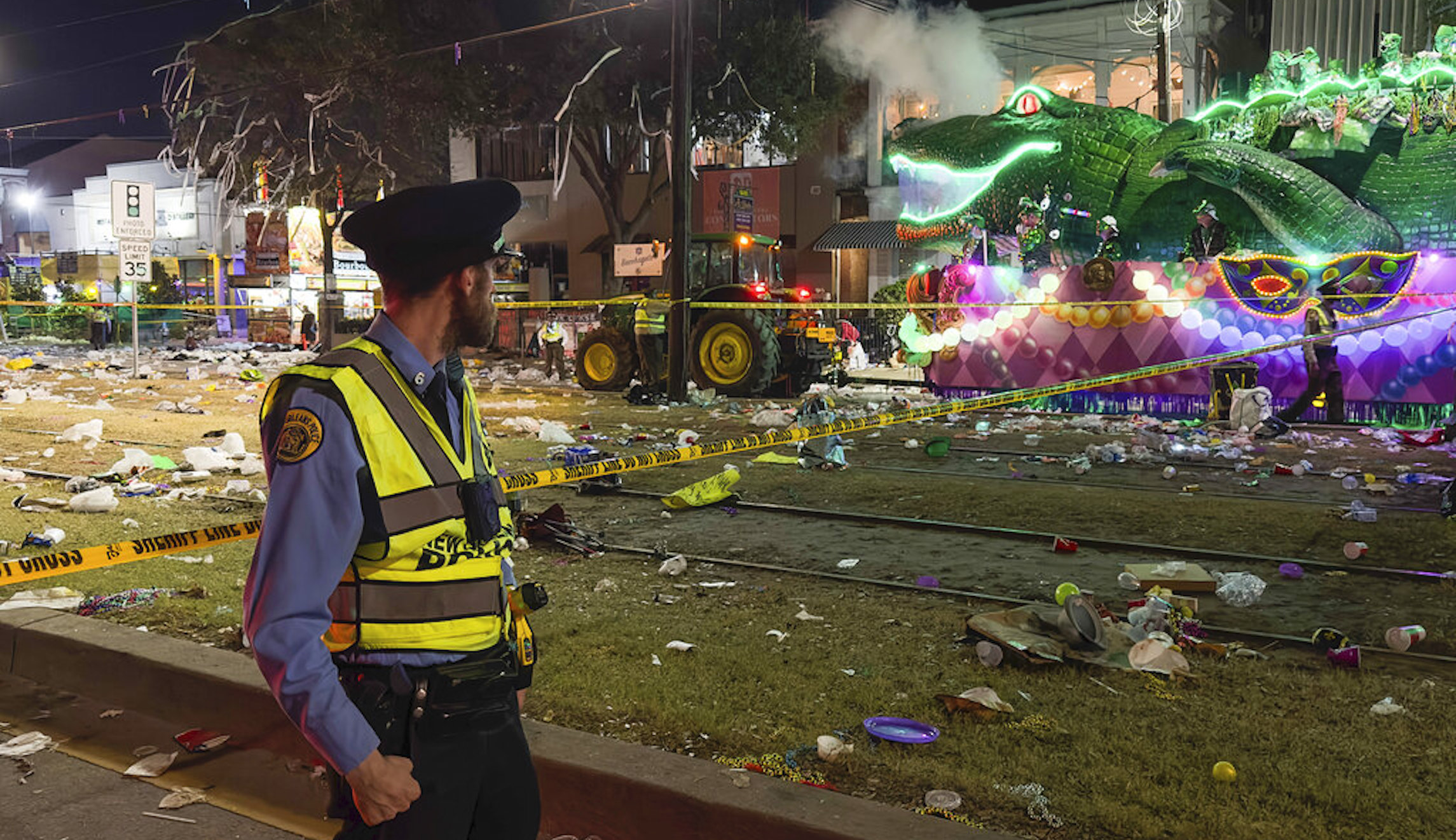 Five shot and one killed along parade route ahead of Mardi Gras in New Orleans