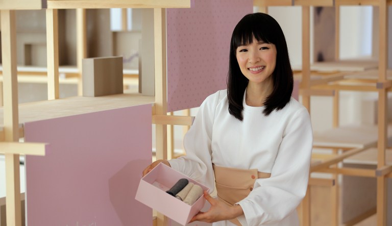 Marie Kondo poses for a picture during a media event in New York, Wednesday, July 11, 2018. 