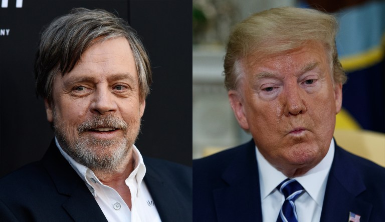 Mark Hamill and Donald Trump.