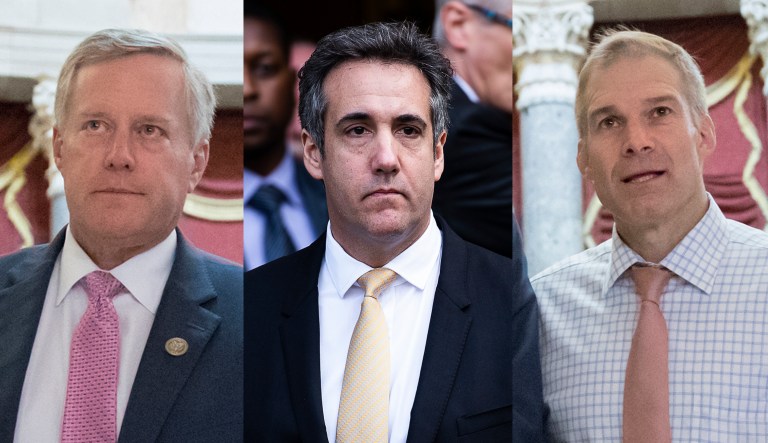 Mark Meadows, Michael Cohen, Jim Jordan.