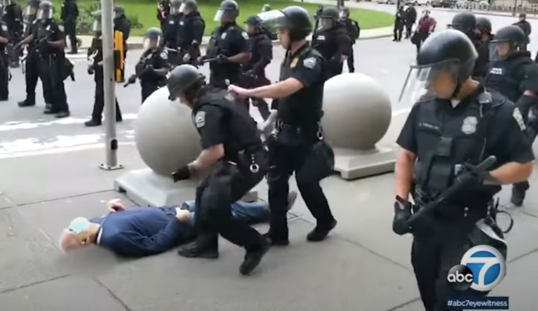 Buffalo police officers cleared after pushing activist, 75, at George Floyd protest