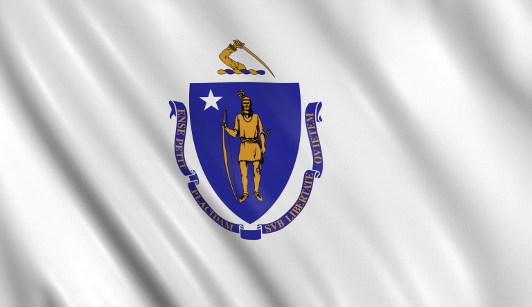 Flag of Massachusetts.