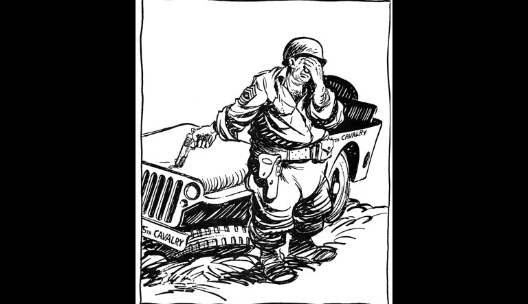 Cartoon from Pulitzer-winner and WWII serviceman Bill Mauldin.