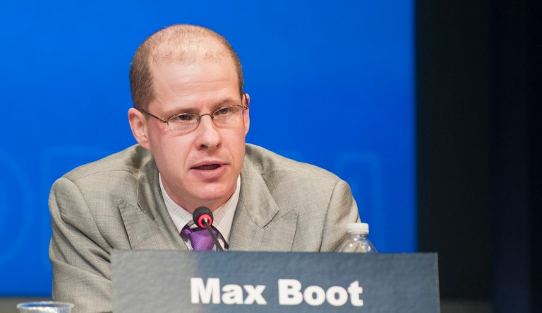 100608-N-9923C-226 NAVY WAR COLLEGE, Newport RI (June 8, 2010) Max Boot speaks at the second panel discussion at the 2010 Current Strategy Forun at the Naval War College. Hosted by the Honorable Ray Mabus, Secretary of the Navy, this year's conference will explore the theme of "The Global System in Transition" by examining United States foreign policy in the emerging global order, the "strategic leadership" opportunities for the United States, and the role of the maritime services in supporting the nation's key objectives.