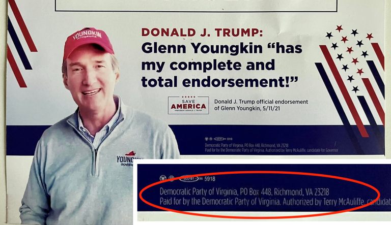 Tricky mailer from Democrats flaunts Trump’s endorsement of Youngkin