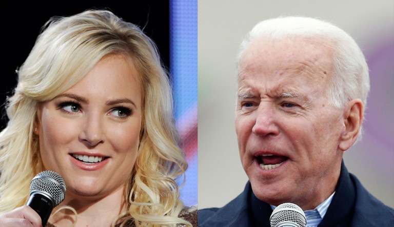 Meghan McCain and Joe Biden.