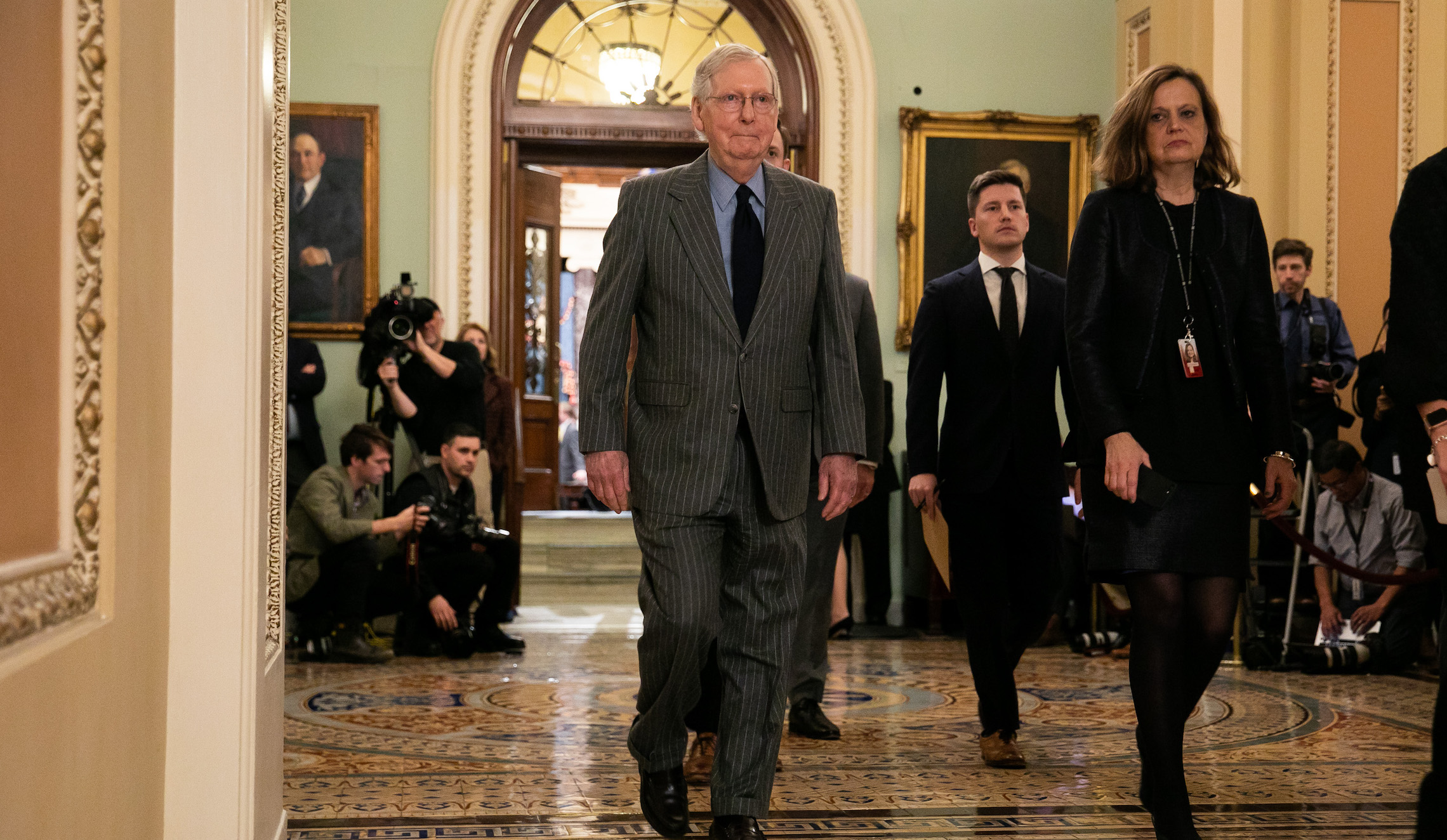 McConnell slams Pelosi for ‘handing out souvenirs’ from impeachment resolution