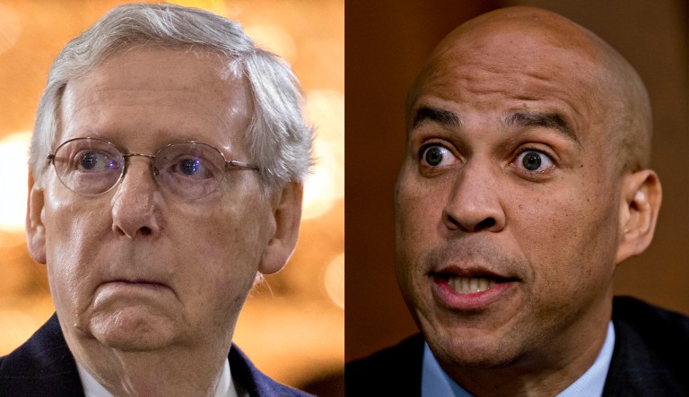 Mitch McConnell and Cory Booker.