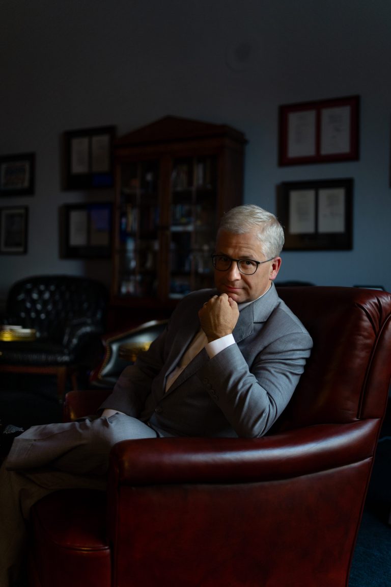 Rep. Patrick McHenry (R-NC) in his office. 